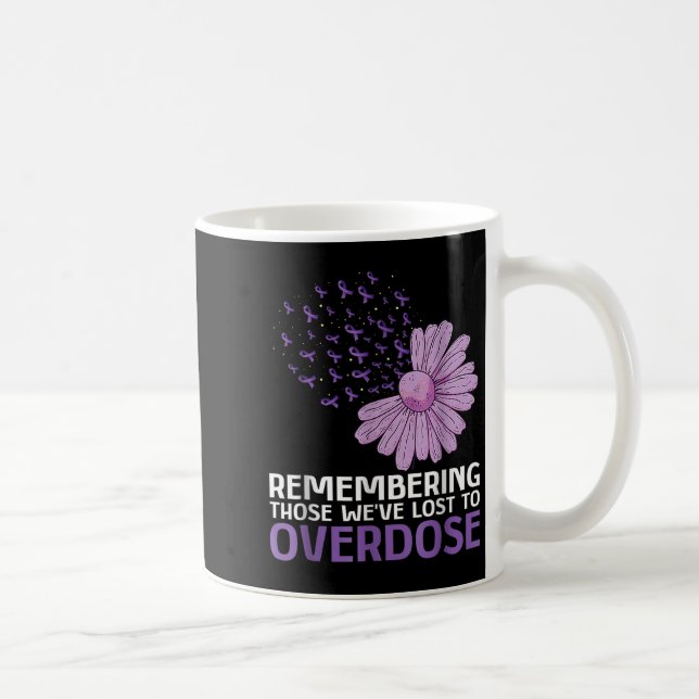 Overdose Awareness Shirt In Memory Of Brother Purp Coffee Mug (Right)