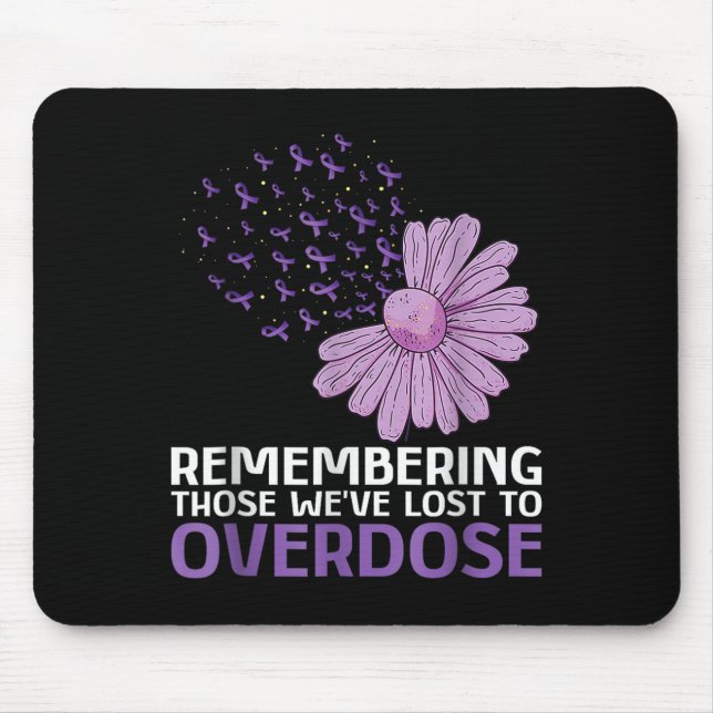 Overdose Awareness Shirt In Memory Of Brother Purp Mouse Mat (Front)