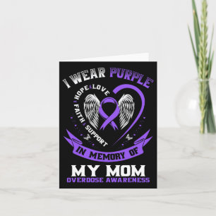 Overdose Awareness Shirt In Memory Of Mum Purple R Card