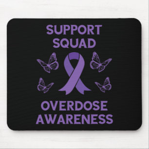 Overdose Awareness Support Squad Butterfly Purple Mouse Mat