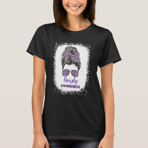 Overdose awareness Warrior messy hair bun Purple R T-Shirt