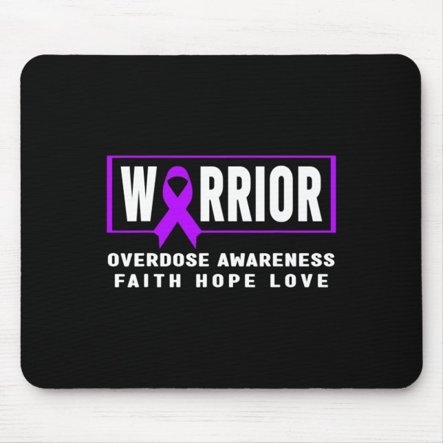 Overdose Awareness  - Warrior Mouse Mat (Front)