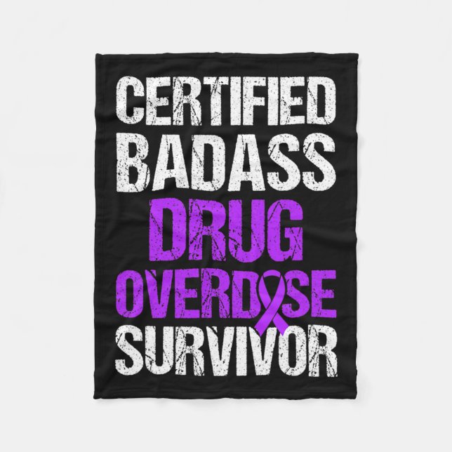 Overdose Awareness Warrior Survivor 19  Fleece Blanket (Front)