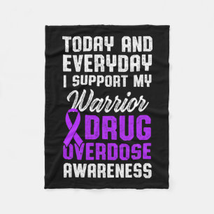 Overdose Awareness Warrior Survivor 26 Fleece Blanket