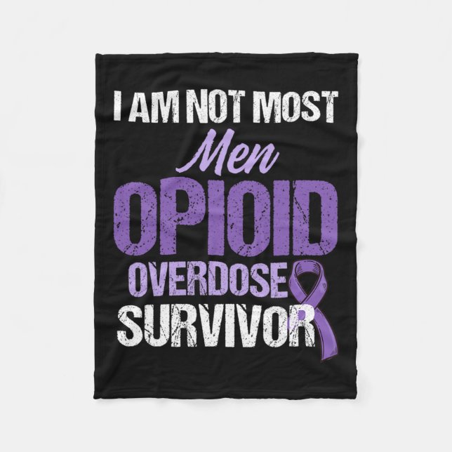 Overdose Awareness Warrior Survivor 41  Fleece Blanket (Front)