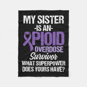Overdose Awareness Warrior Survivor 67 Fleece Blanket