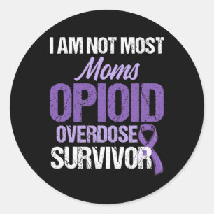 Overdose Awareness Warrior Survivor 9 Classic Round Sticker