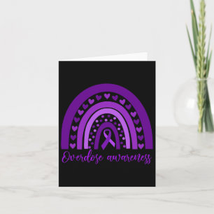 Overdose Rainbow Drug Addiction Recovery Purple Ri Card
