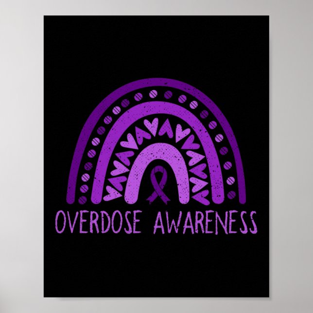 Overdose Rainbow Drug Addiction Recovery Purple Ri Poster (Front)