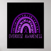 Overdose Rainbow Drug Addiction Recovery Purple Ri