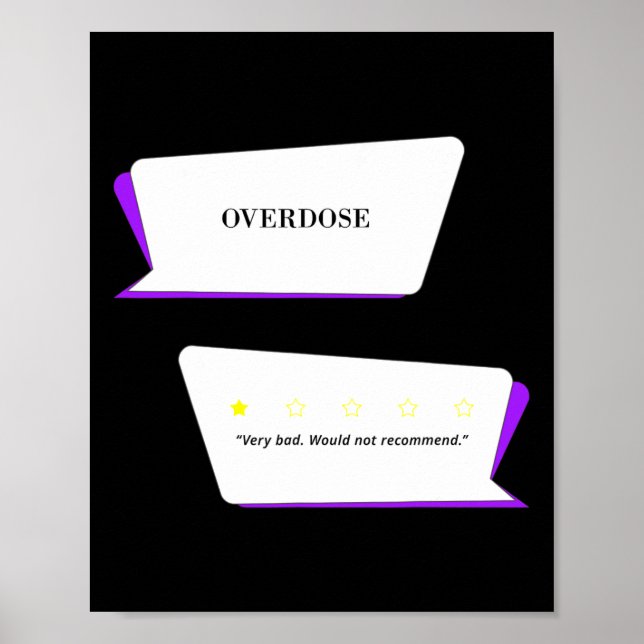 Overdose Review Very D. Would Not Recommend.  Poster (Front)