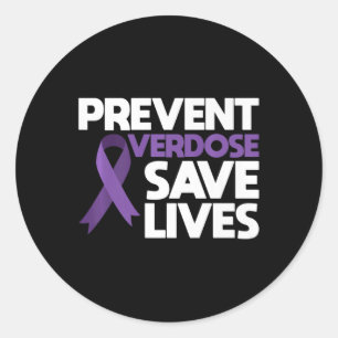 Overdose Save Lives Overdose Awareness 3 Classic Round Sticker
