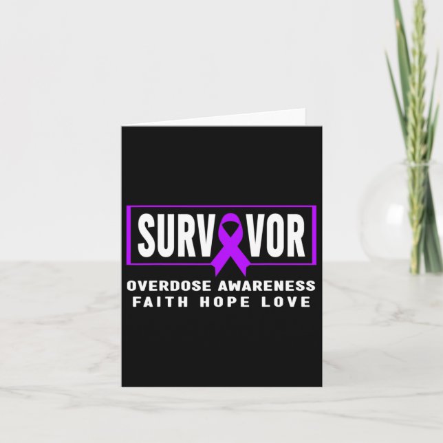 Overdose Survivor - Addiction Awareness  Card (Front)