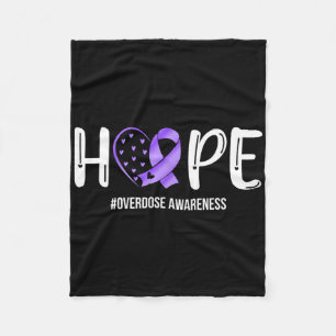 Overdose Warrior Hope Support Squad Overdose Aware Fleece Blanket