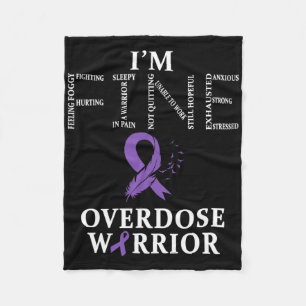 Overdose Warrior I'm Fine Fleece Blanket