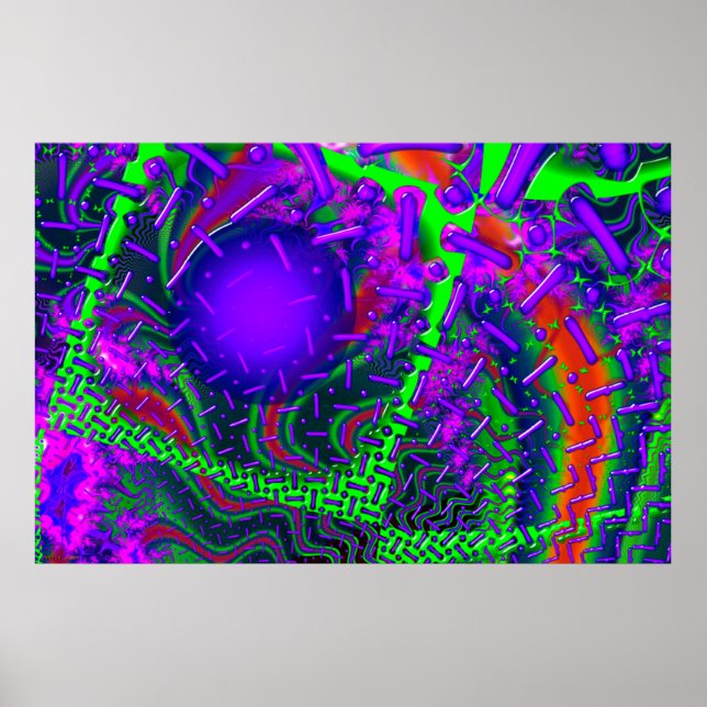 Overdrive 3D Optical Fractal Poster (Front)