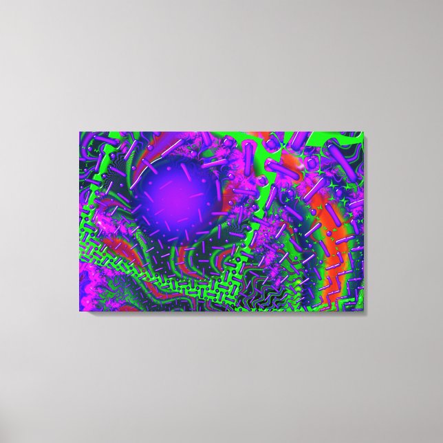 Overdrive 3D Optics Fractal Canvas Print (Front)