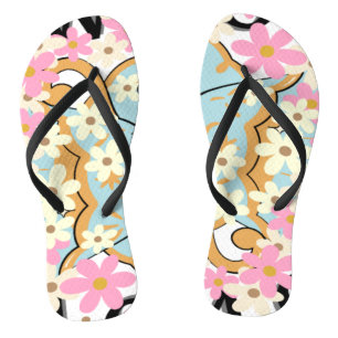Overflow Flowery Flip Flops by Poet Adiela Akoo