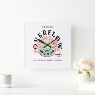 OVERFLOW Wall Clock by Poet Adiela Akoo