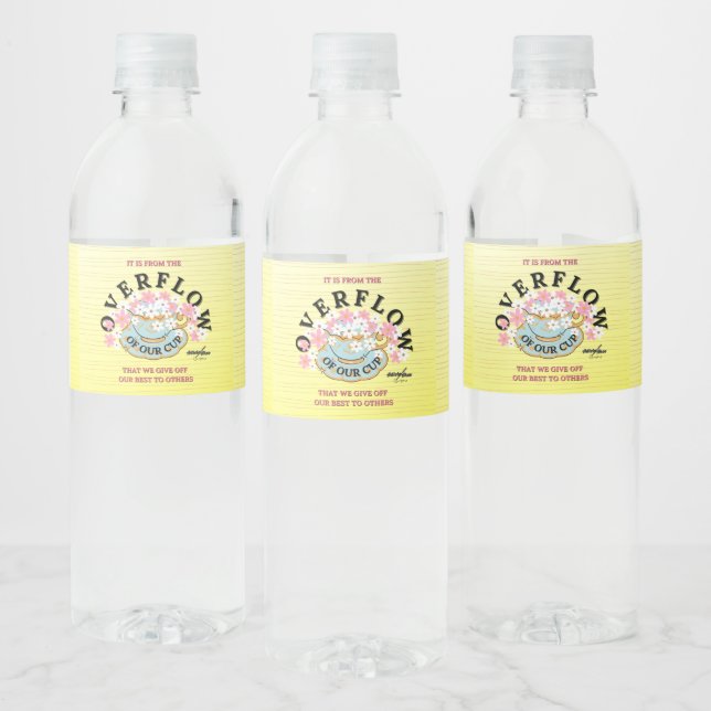 OVERFLOW Water Bottle Label by Adiela Akoo (Bottles)