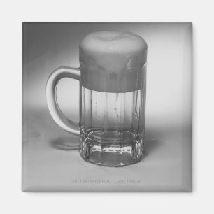 Overflowing beer glass magnet