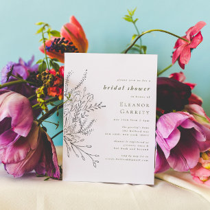 Overflowing Bouquet Bridal Shower  Invitation