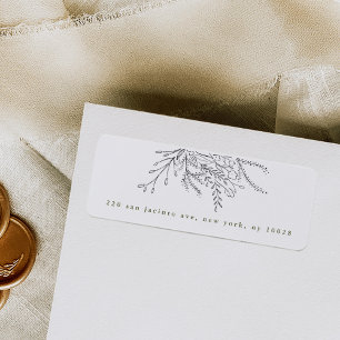 Overflowing Bouquet Return Address Labels