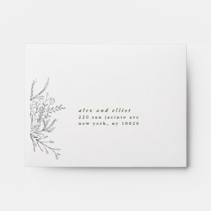 Overflowing Bouquet RSVP Return Address Envelope