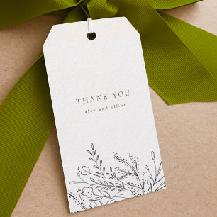Overflowing Bouquet Thank You Gift Tags
