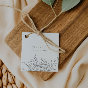 Overflowing Bouquet Wedding Favour Tags