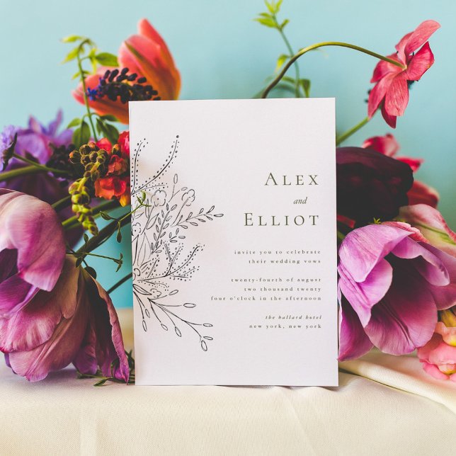 Overflowing Bouquet Wedding Invitation (Creator Uploaded)