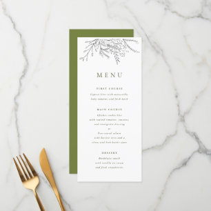 Overflowing Bouquet Wedding Menu