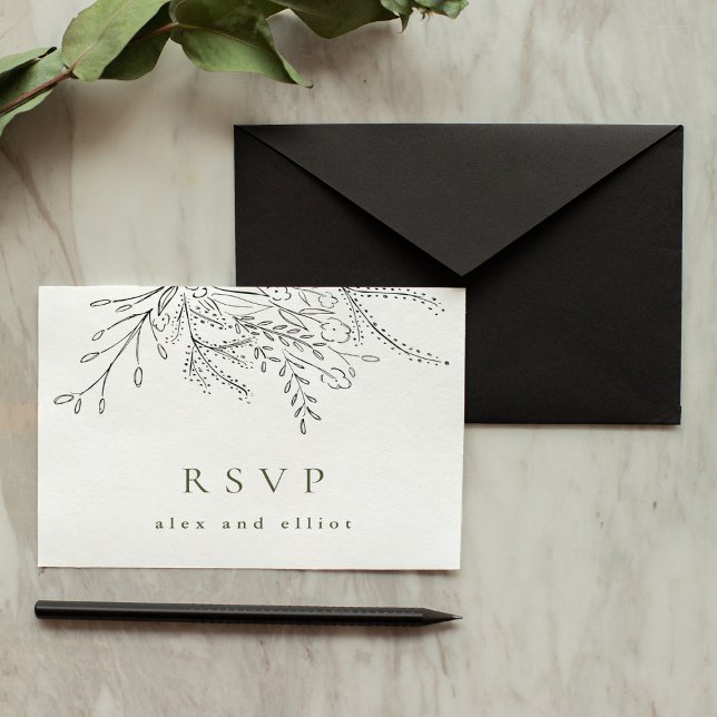Overflowing Bouquet Wedding RSVP Postcards (Creator Uploaded)