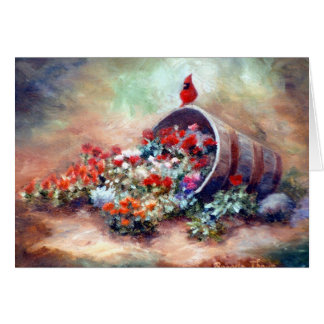 Overflowing Cardinal Blank Card