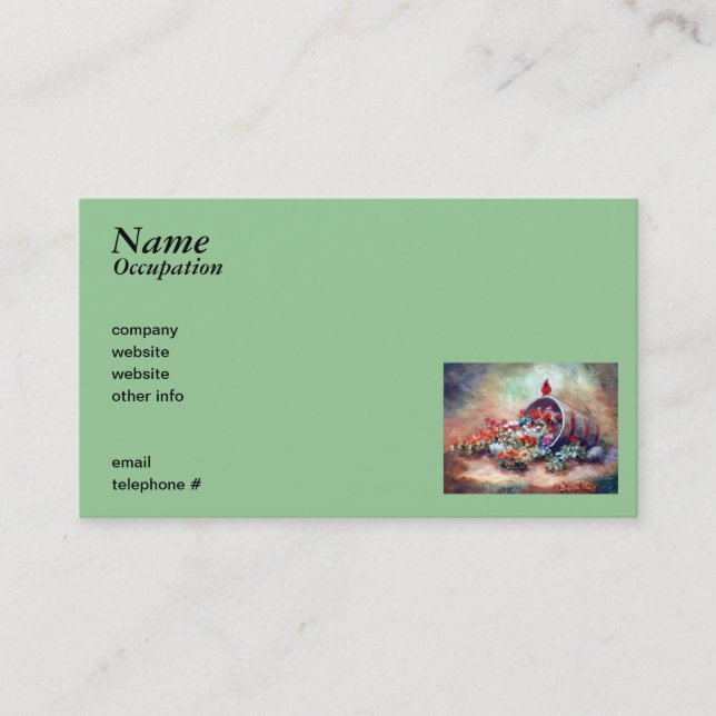 Overflowing Cardinal Business Card (Front)