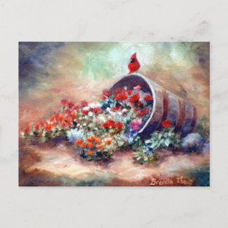 Overflowing Cardinal Postcard
