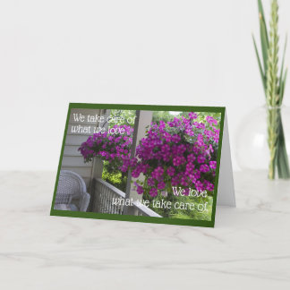 Overflowing Hanging Baskets for Your Sweetie Card