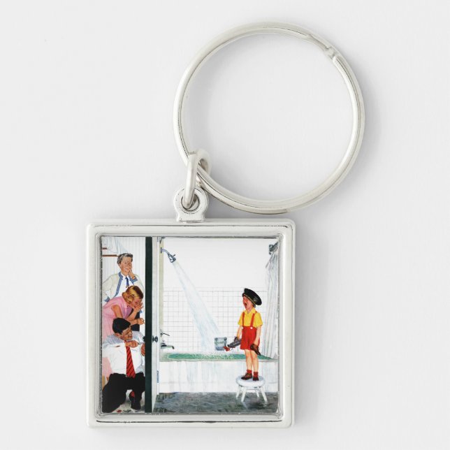 Overflowing Tub Key Ring (Front)