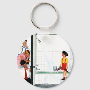 Overflowing Tub Key Ring