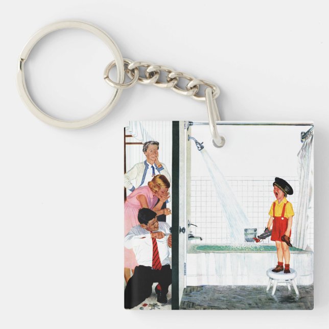 Overflowing Tub Key Ring (Front)