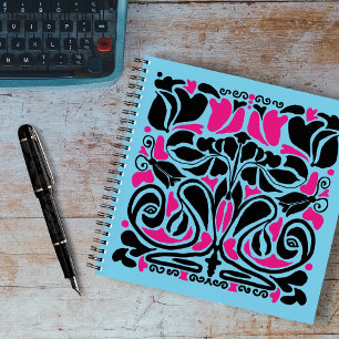 Overgrowth Illustrated Art Nouveau Notebook