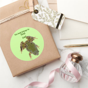 Overhead Frog Photograph Custom  Classic Round Sticker