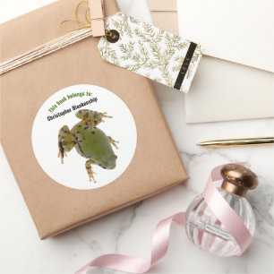 Overhead Frog Photograph Custom Classic Round Sticker