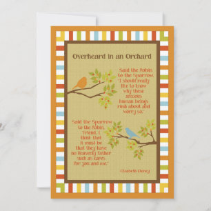 "Overheard in an Orchard" (Robin and Sparrow) Poem