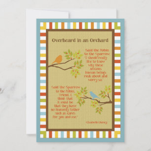 "Overheard in an Orchard" (Robin & Sparrow) Poem