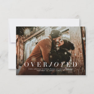 Overjoyed holiday save the date photo card