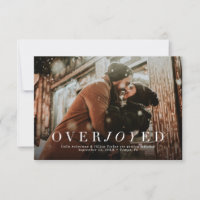 Overjoyed holiday save the date photo card