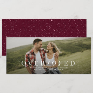Overjoyed save the date engagement photo