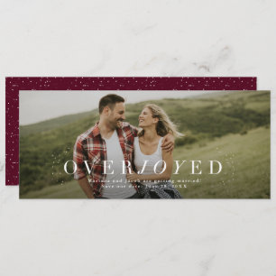 Overjoyed save the date engagement photo