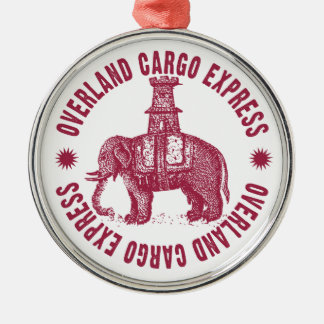 Overland Cargo Express Elephant Metal Tree Decoration
